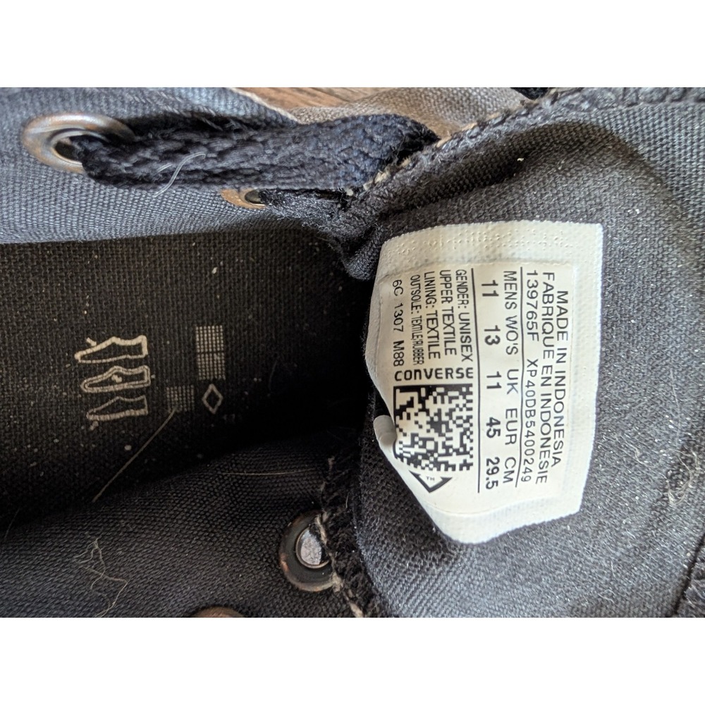 Converse Chuck Taylor All Star Sz 11  Low Top Canvas Denim Grey/Black Studs - Picture 10 of 16